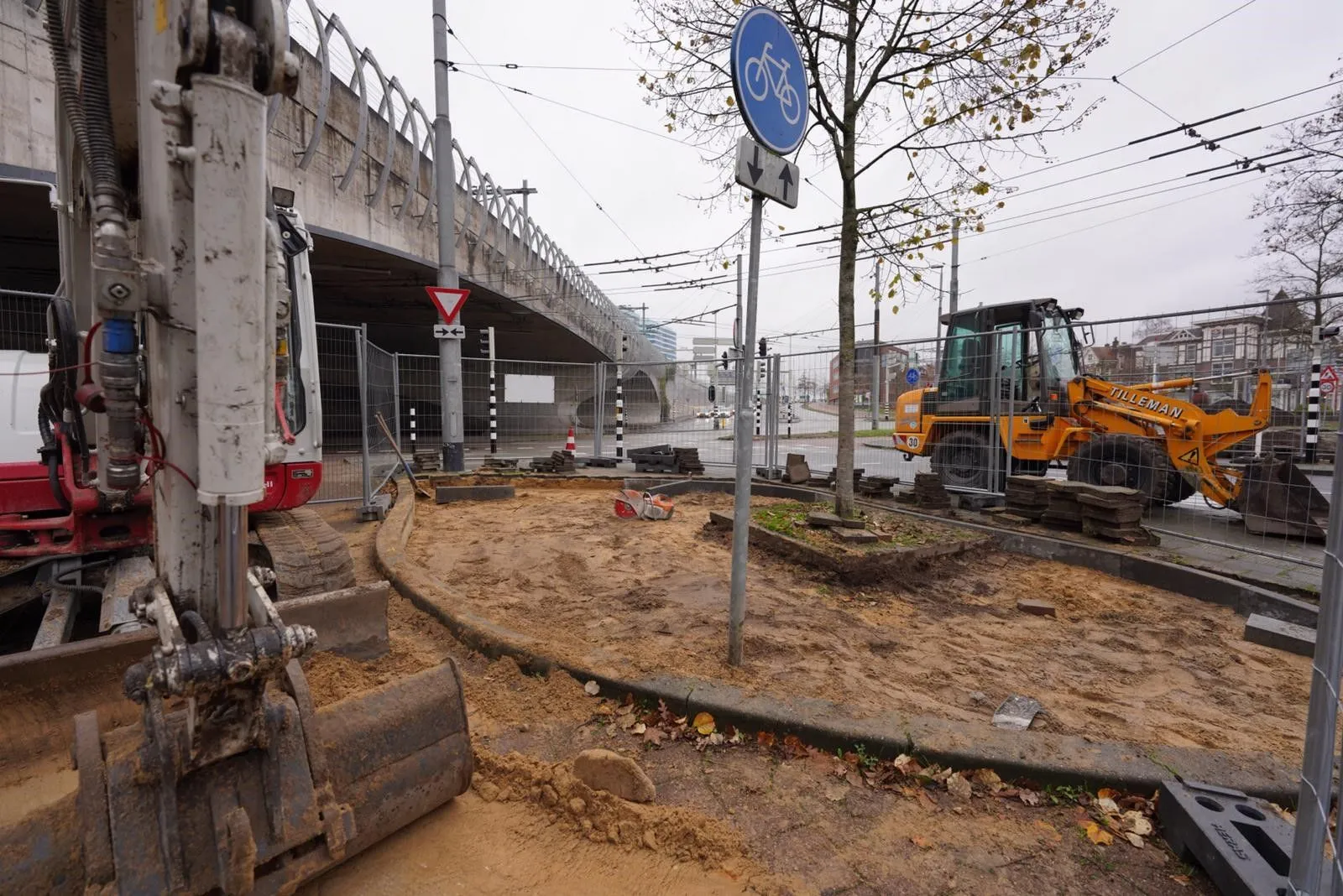 steen wijkt voor groen werk in uitvoering