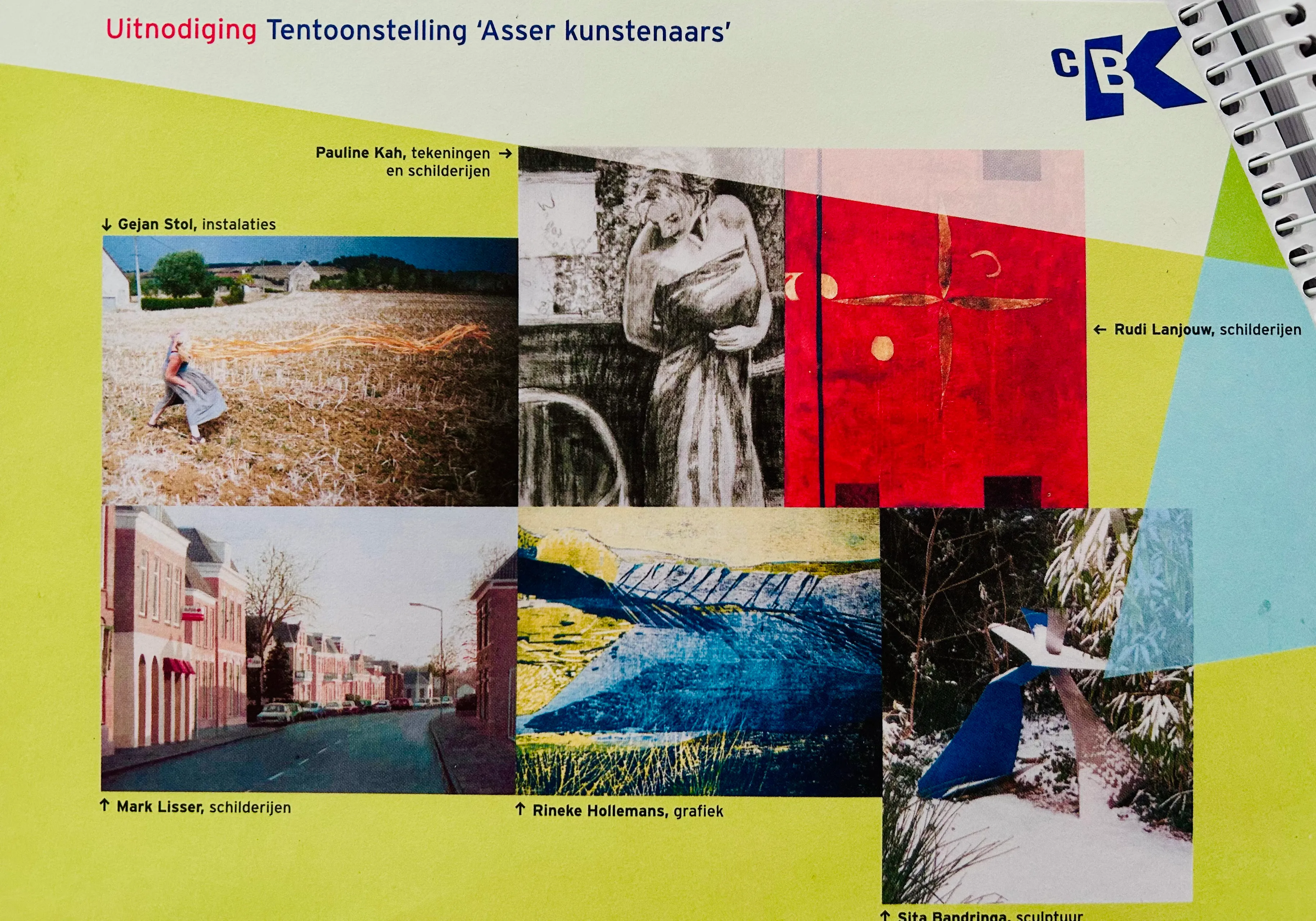 foto persbericht 20 jaar galerie cbk dsg uitnodiging voorzijde