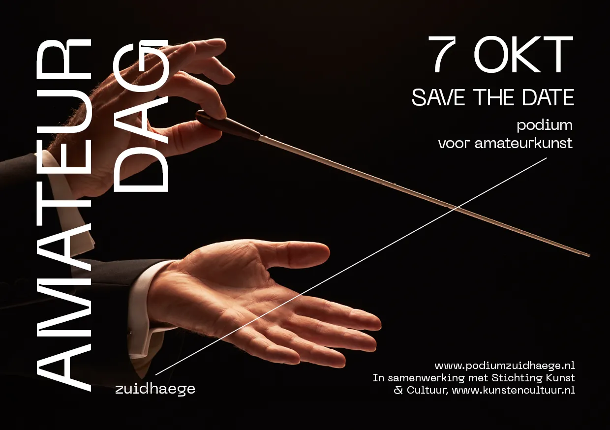 save the date amateurdag podium zuidhaege stichting kunst en cultuur