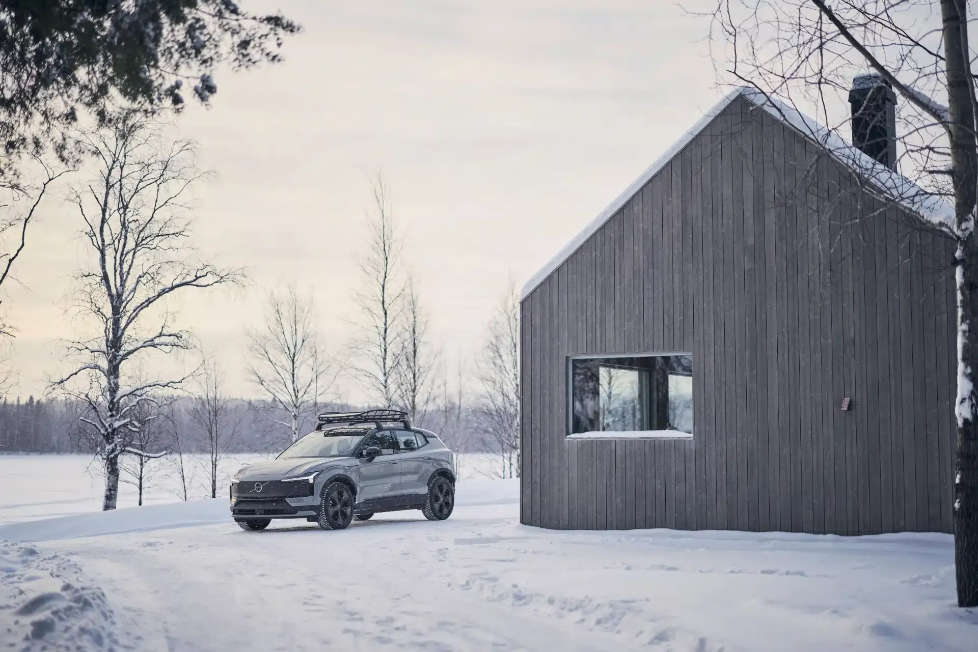 339594 volvo ex30 cross country with swedish winter cabin