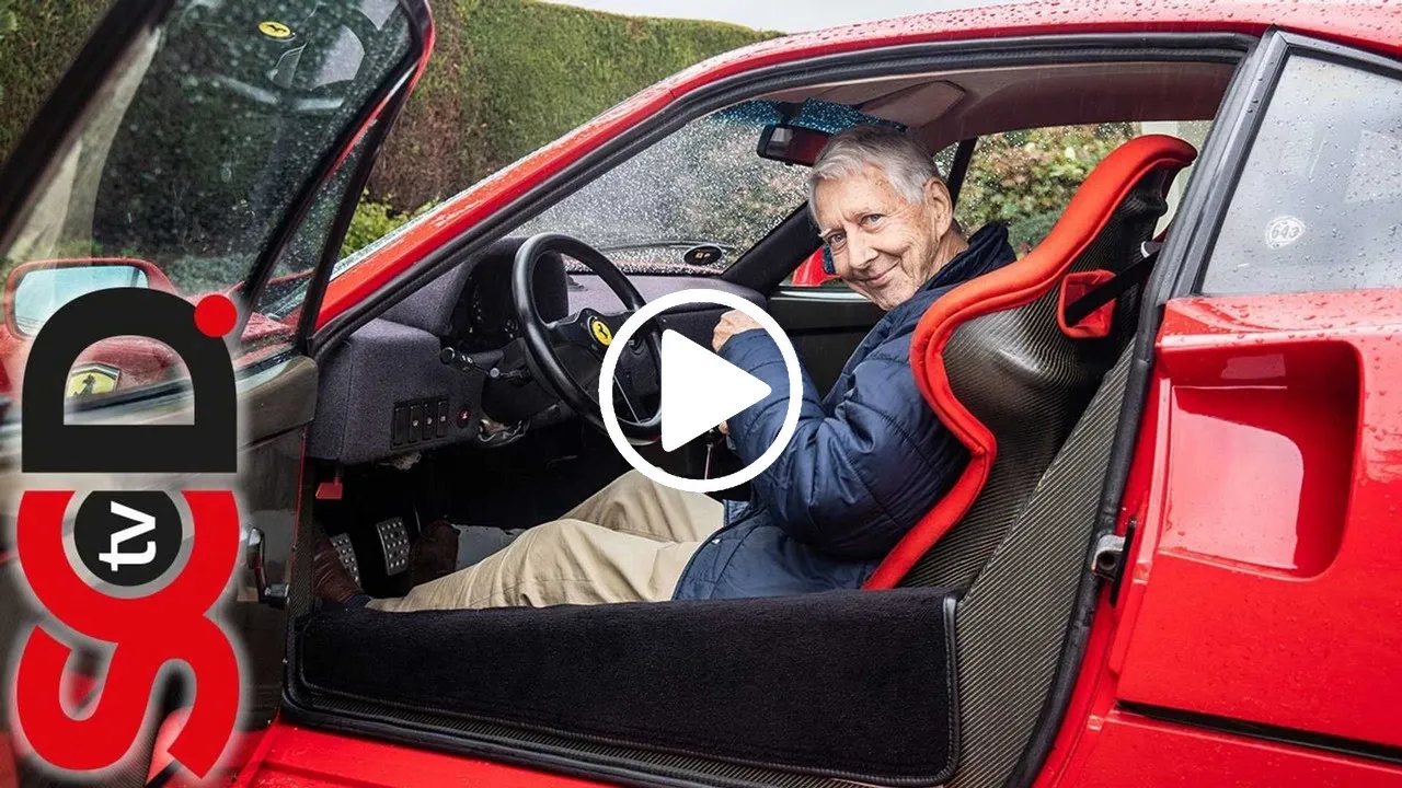 80 year old driving ferrari f40