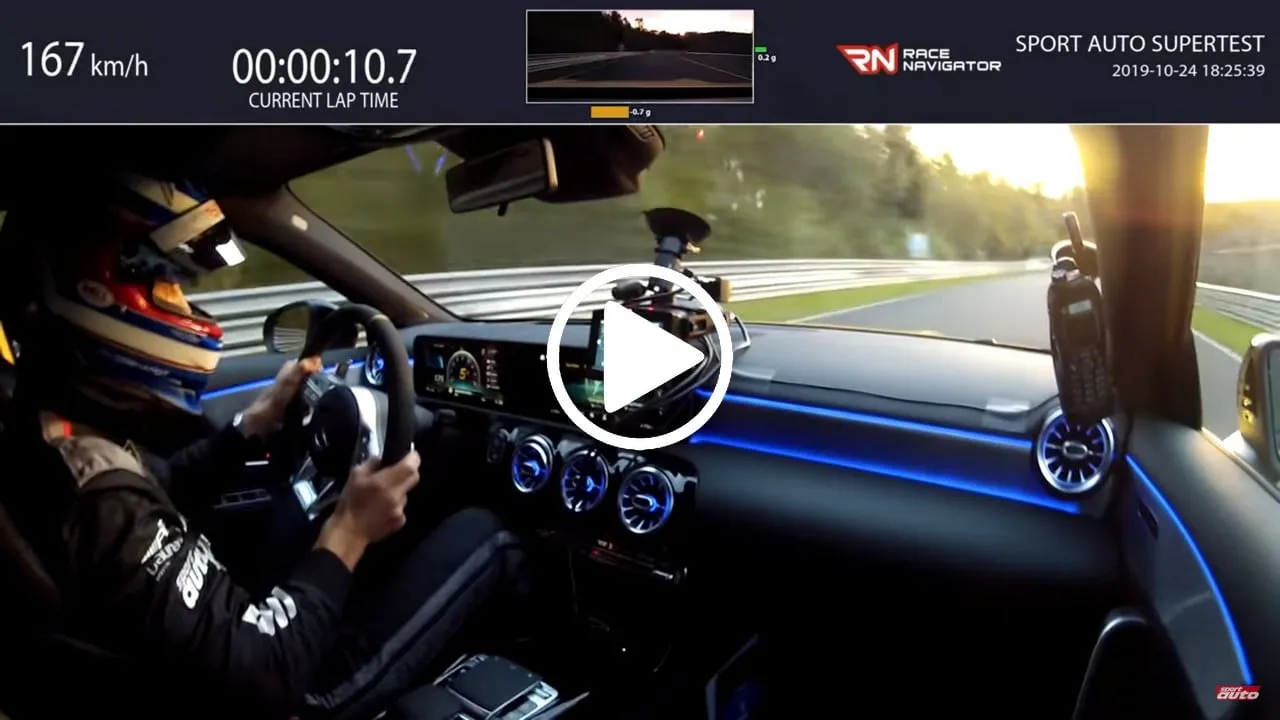 amg a 45 s hot lap play