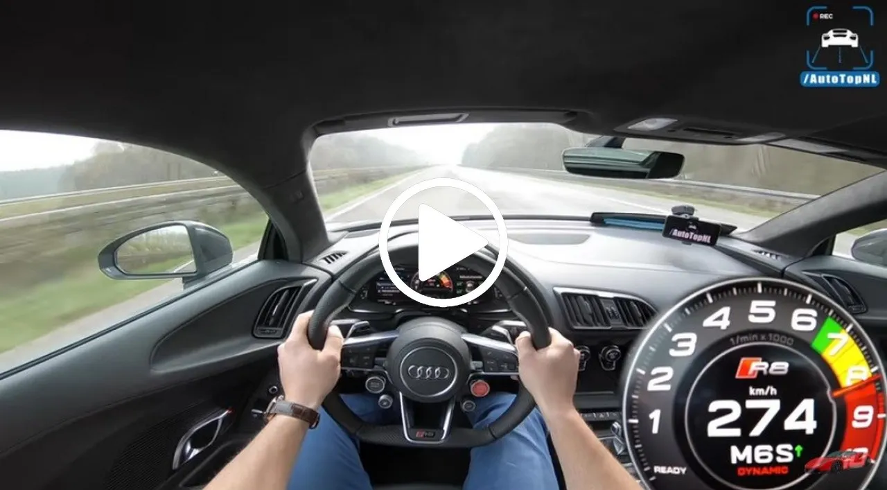 audi r8 velocita massima