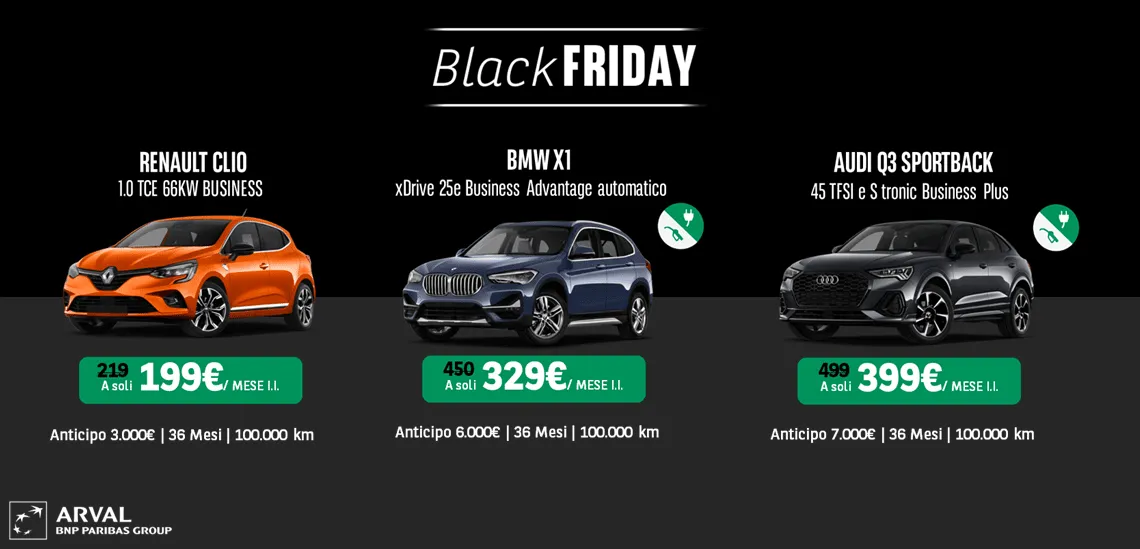 black friday arval 2021 privati