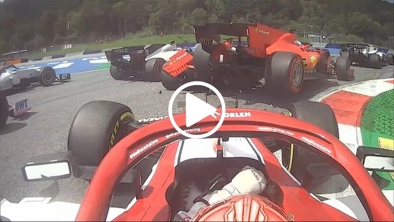 contatto leclerc vettel austria