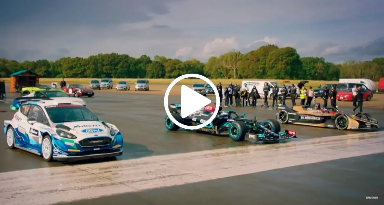 drag race f1 vs formula e vs wrc 1