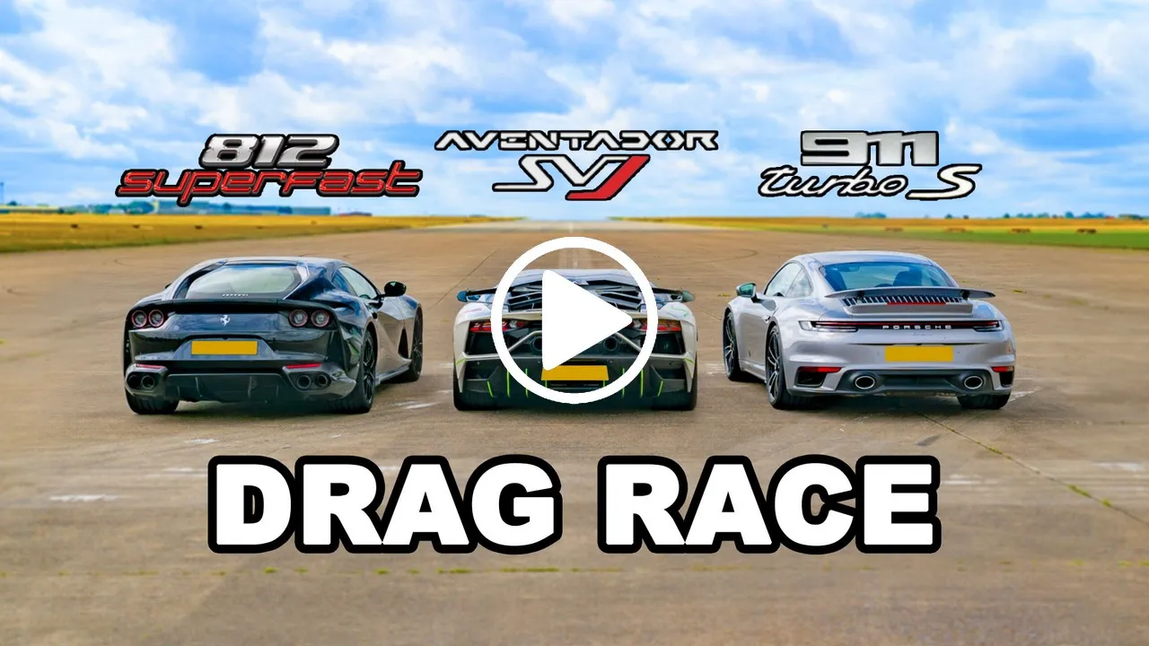 ferrari 812 superfast v lamborghini aventador svj v porsche 911 turbo s drag race thumbnail lb 1