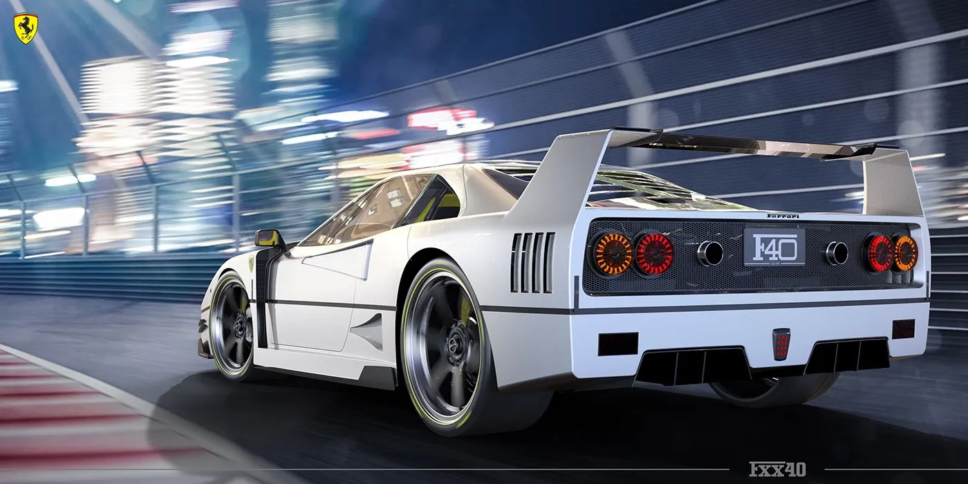 ferrari fxx40 track only supercar rendering isnt your typical f40 19