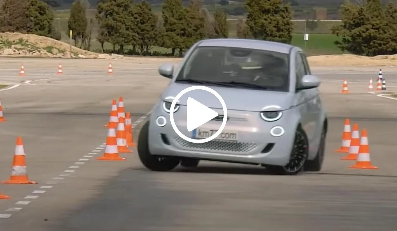 fiat 500 elettrica test alce video 1