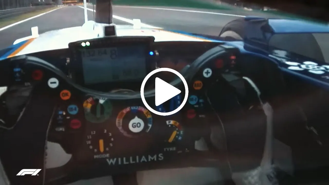 george russell helmet cam monza