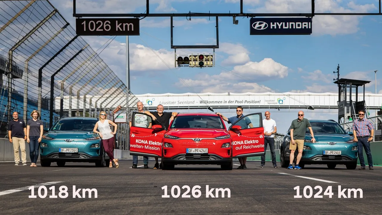 hyundai kona electric record di autonomia