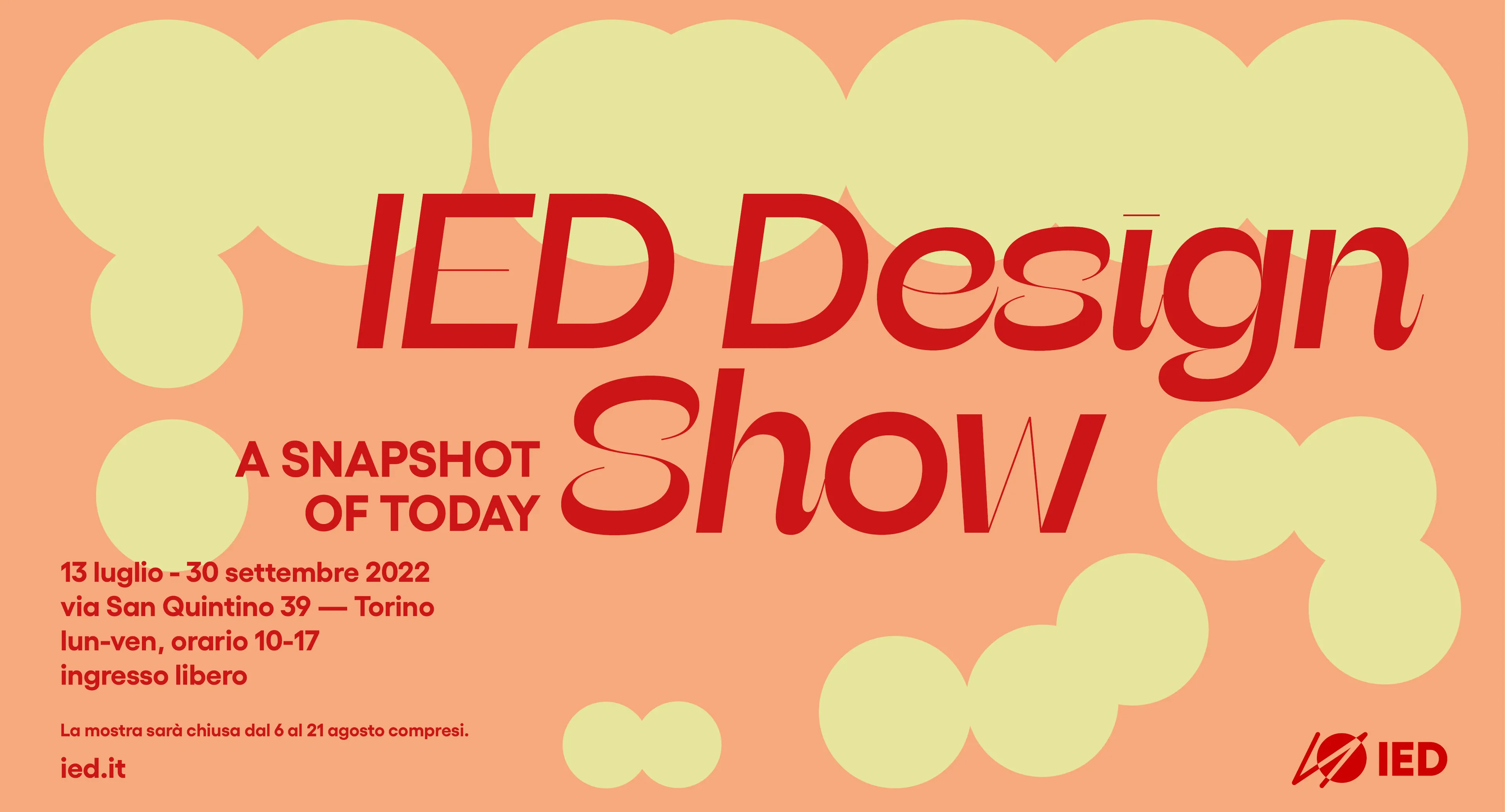 ied design show a snapshot of today locandina