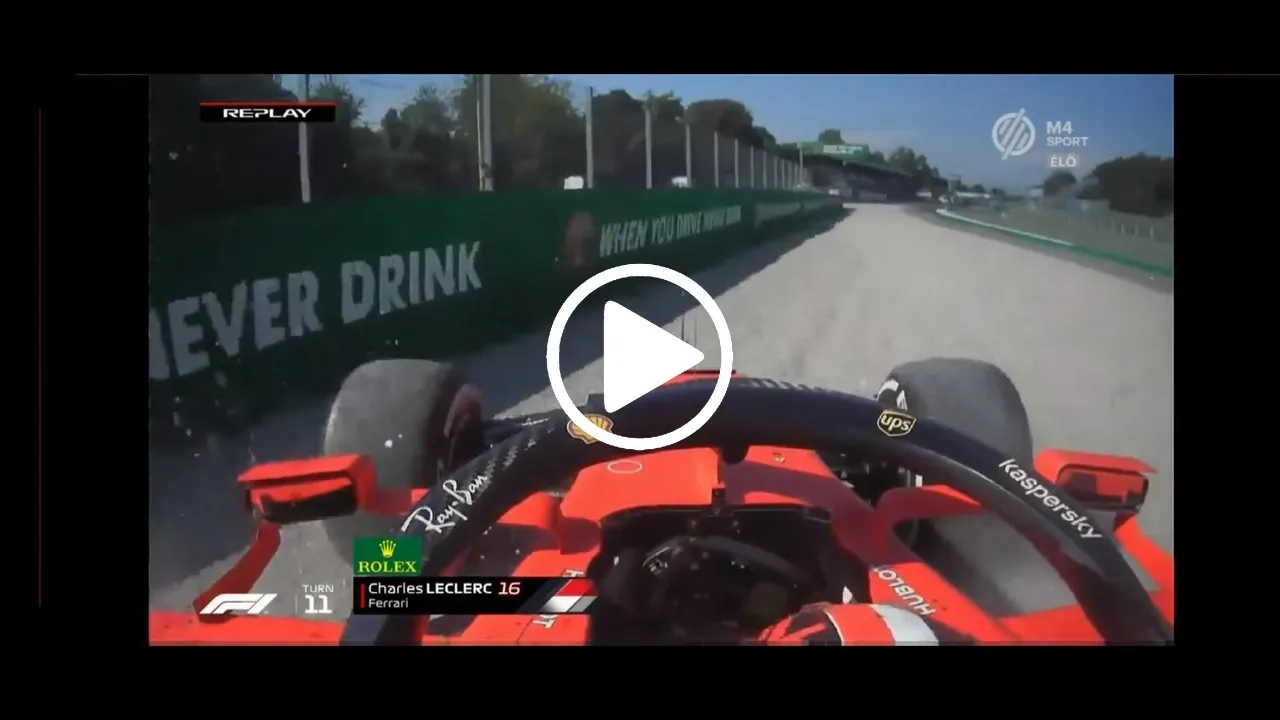 incidente leclerc monza video