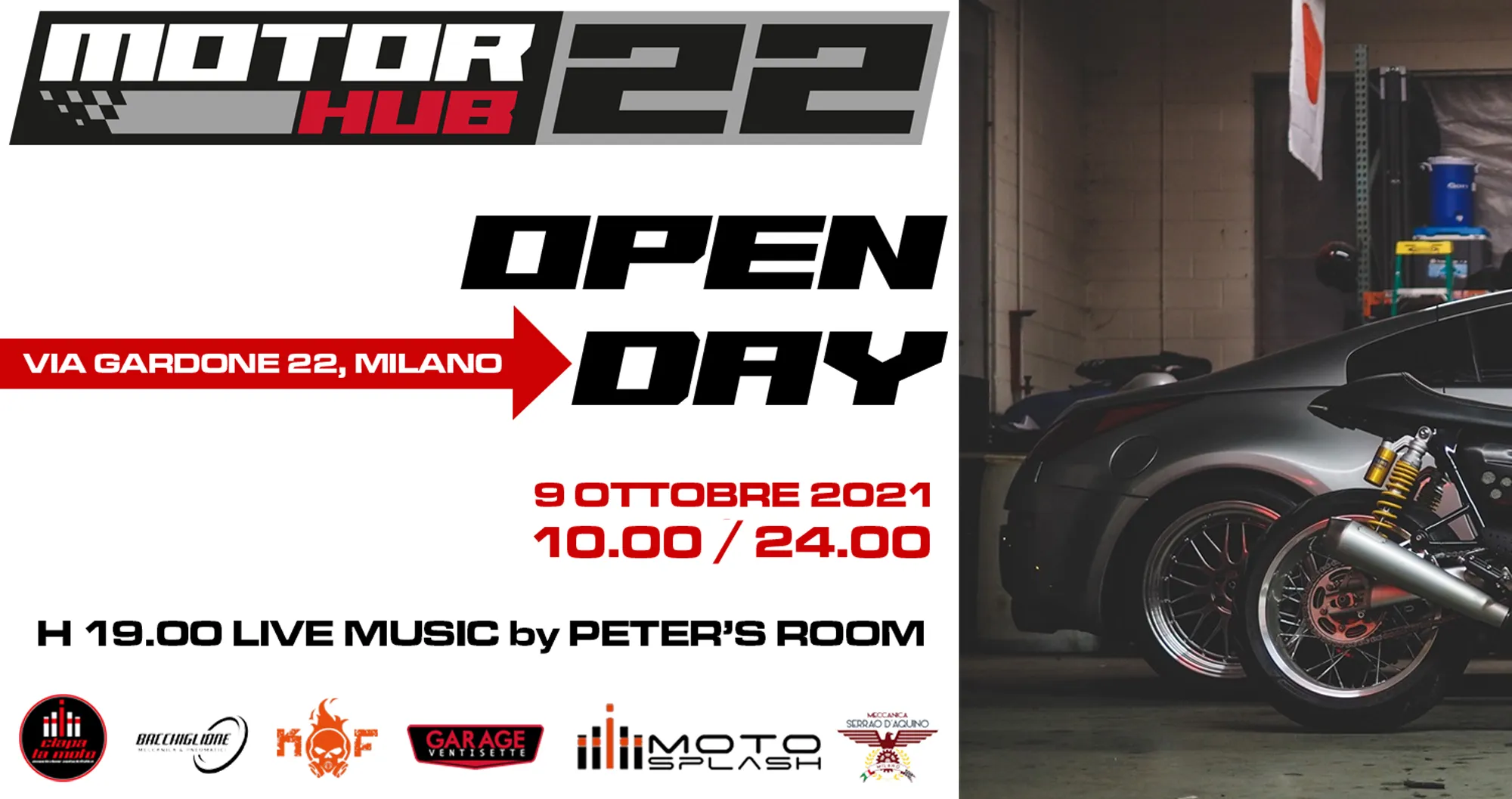 locandina open day motor hub 22 9 ottobre 2021