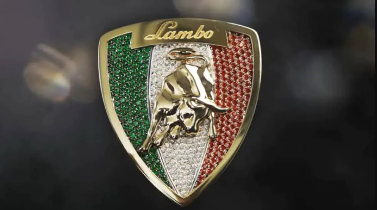 logo lamborghini con diamanti