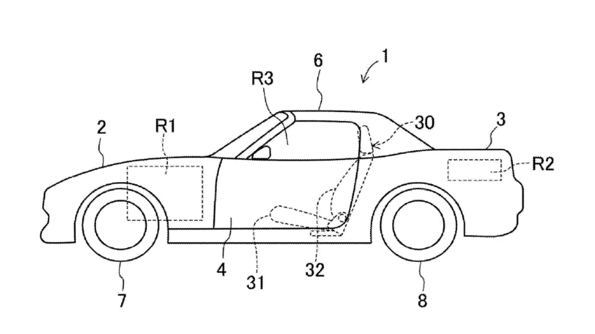 mazda electric sports car patent