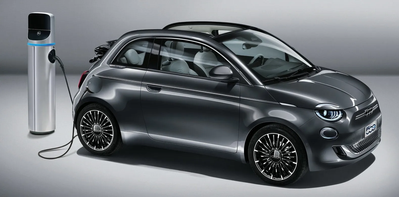 nuova fiat 500 elettrica laterale