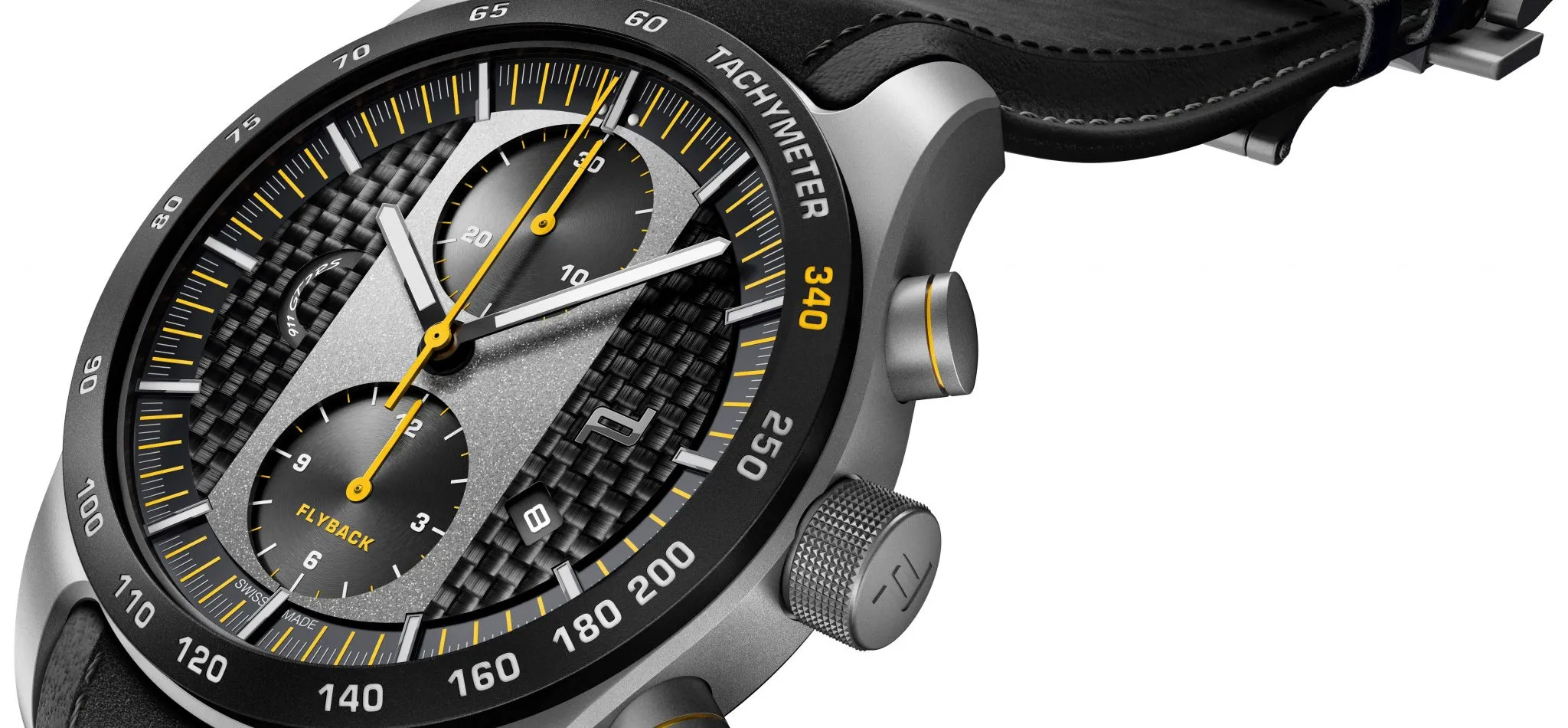 porsche design chronograph 911 gt2 rs side view