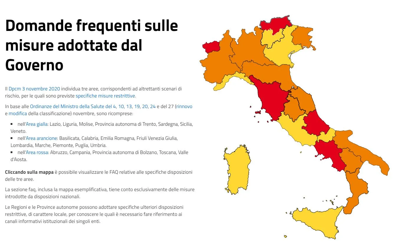 regioni italiane colori