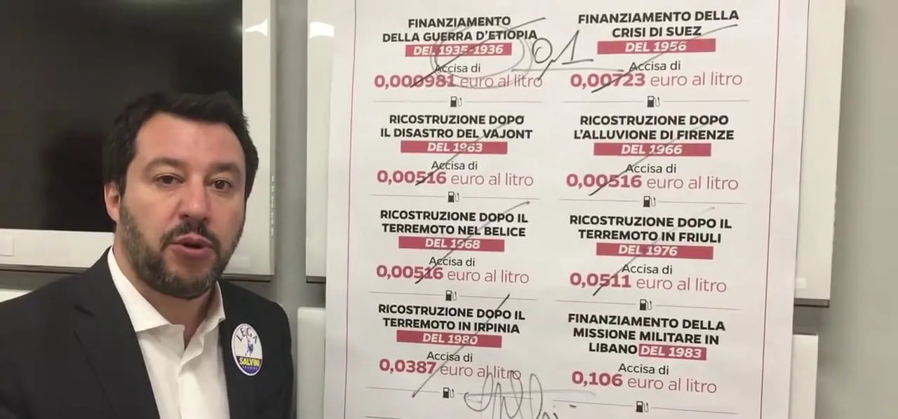 salvini accise benzina