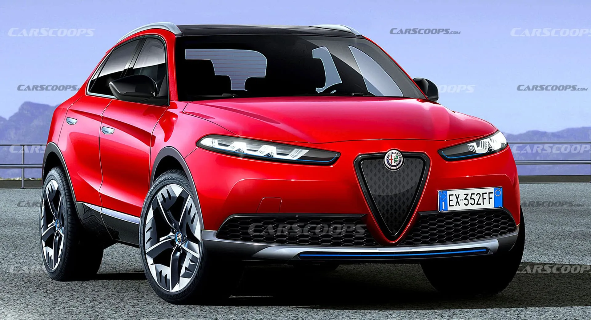suv compatto alfa romeo render