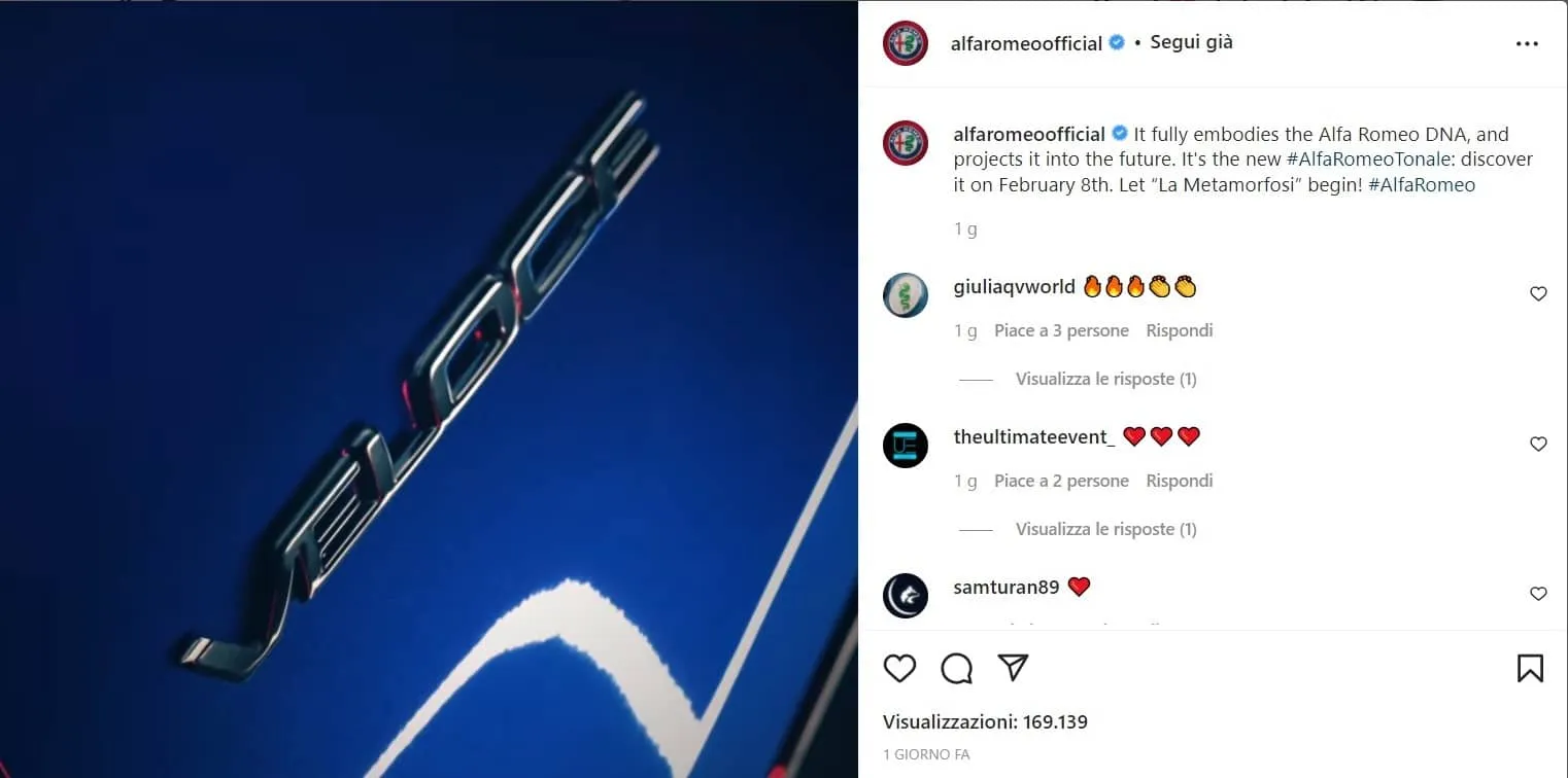 teaser tonale veloce