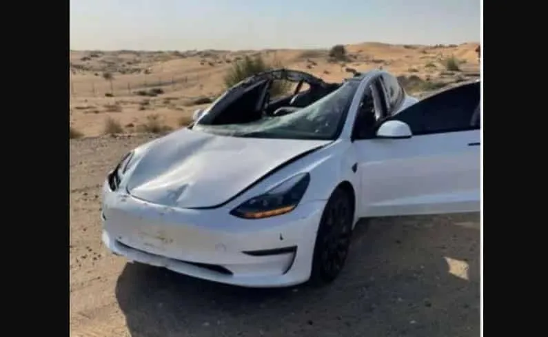 tesla model 3 crash