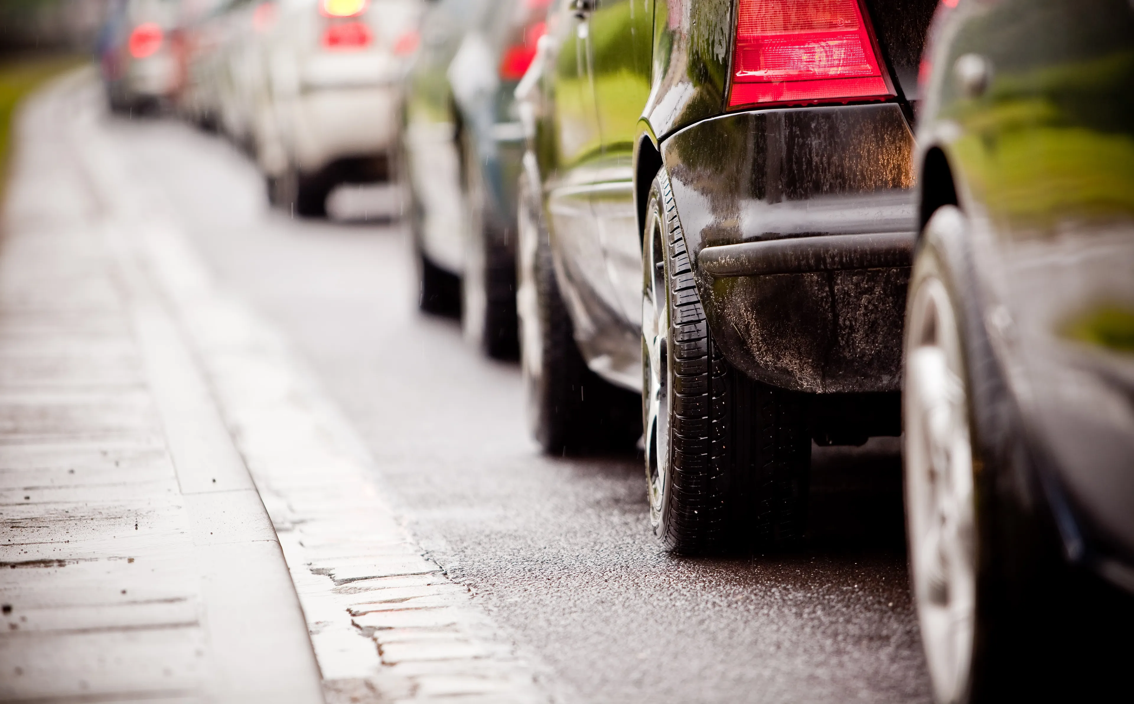 traffic jam in flooded highway cause rain r3tf2jc