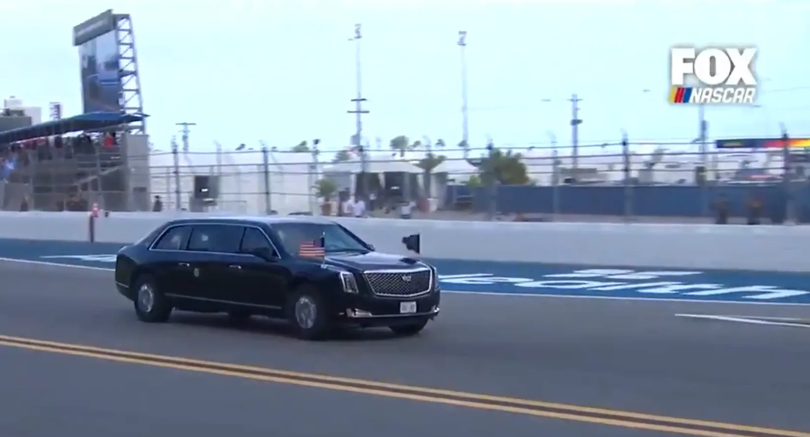 trump limousine at 500 daytona