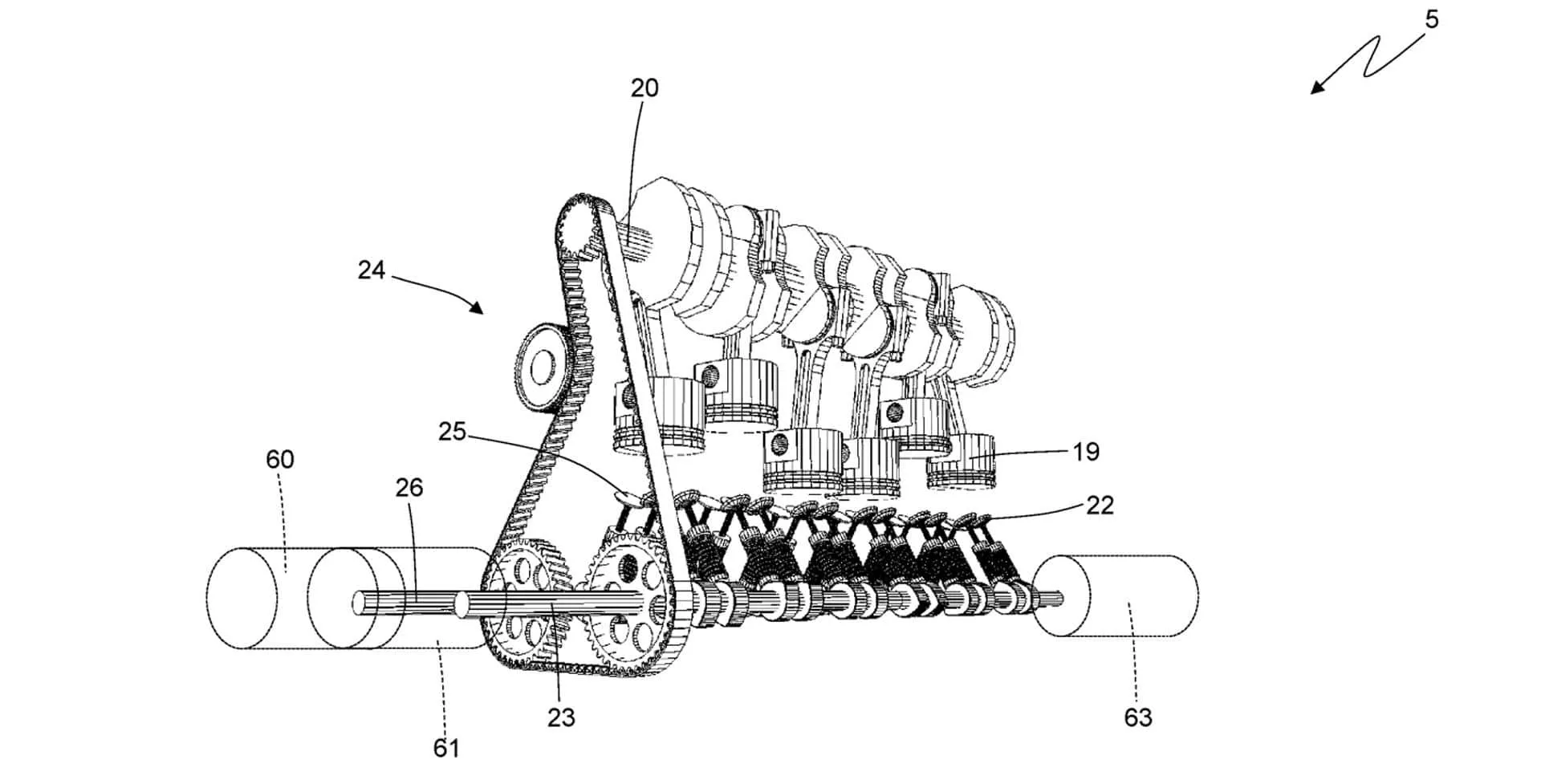 unusual ferrari patent inline f