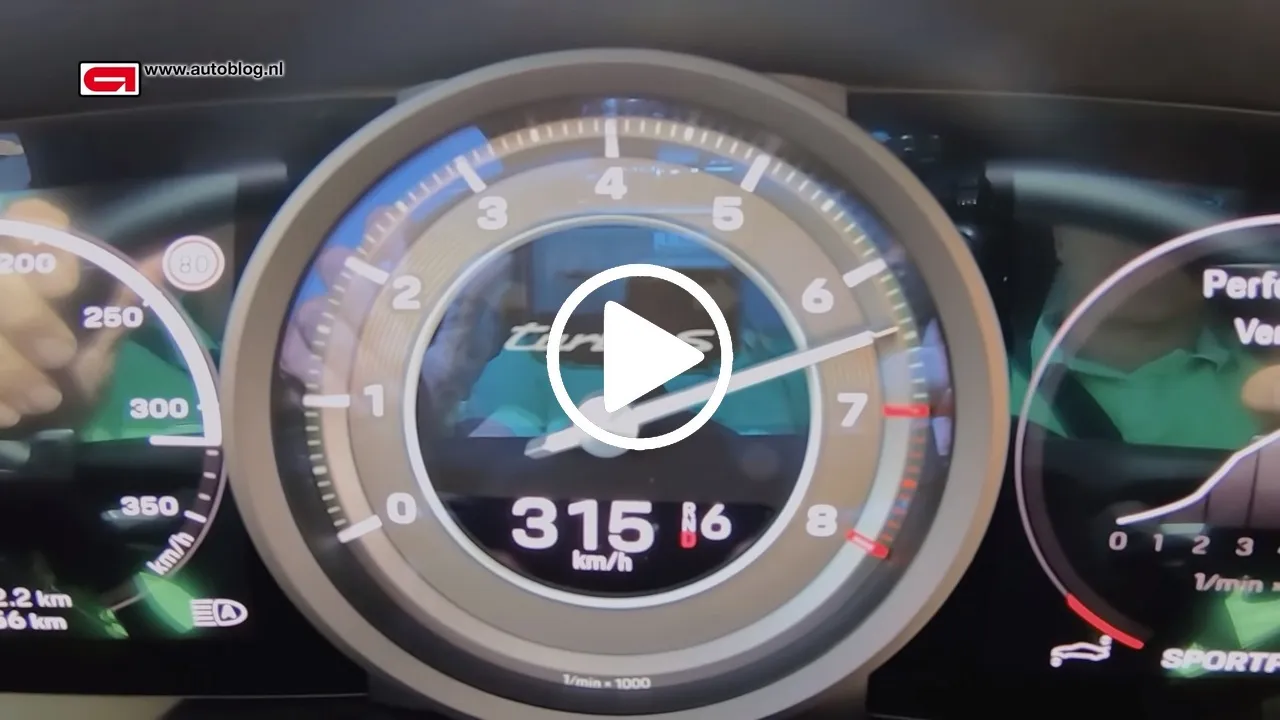 velocita massima porsche 911 turbo s 992