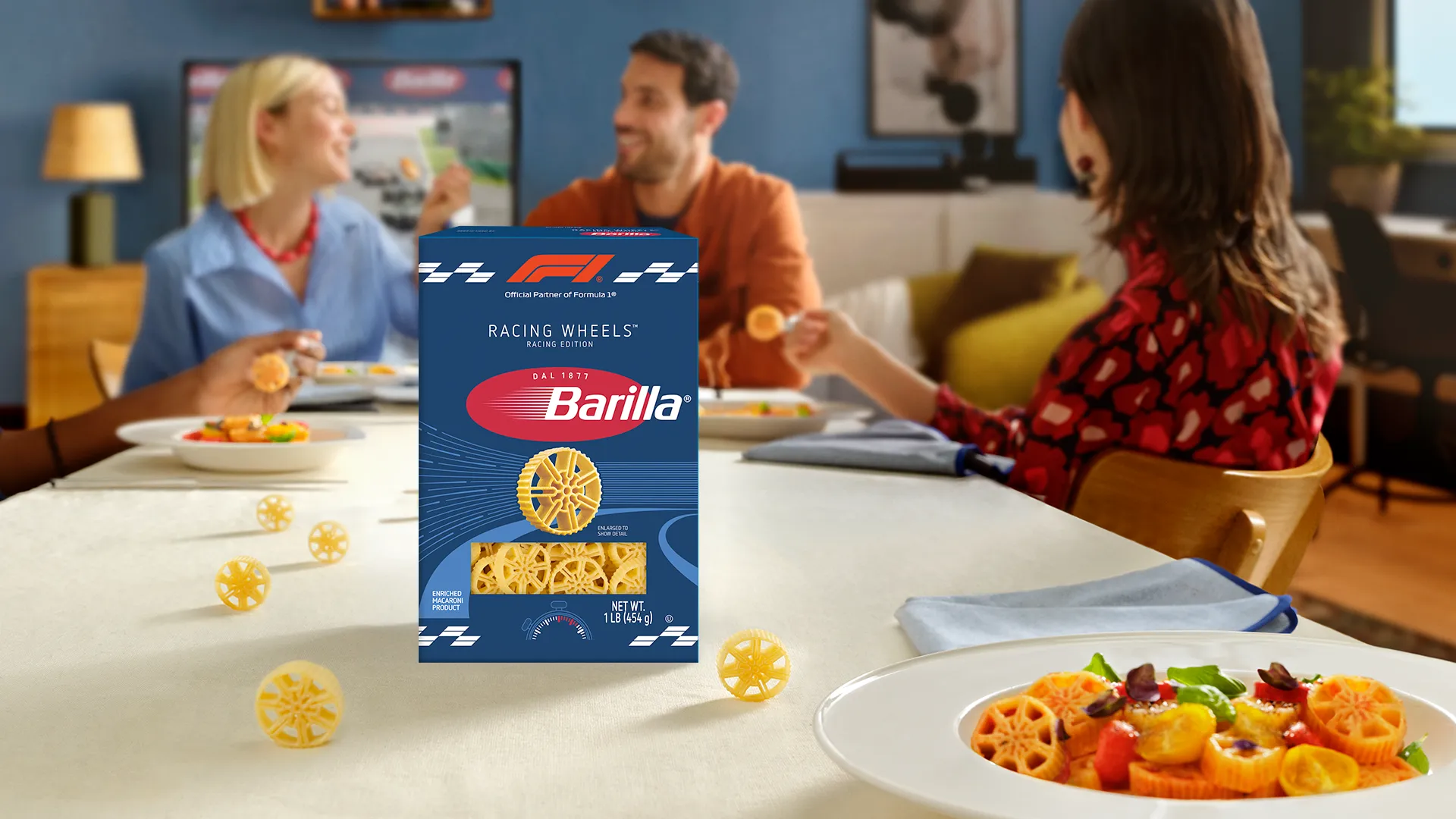 Barilla Racing Wheels formato di pasta a ruota da corsa di Formula 1
