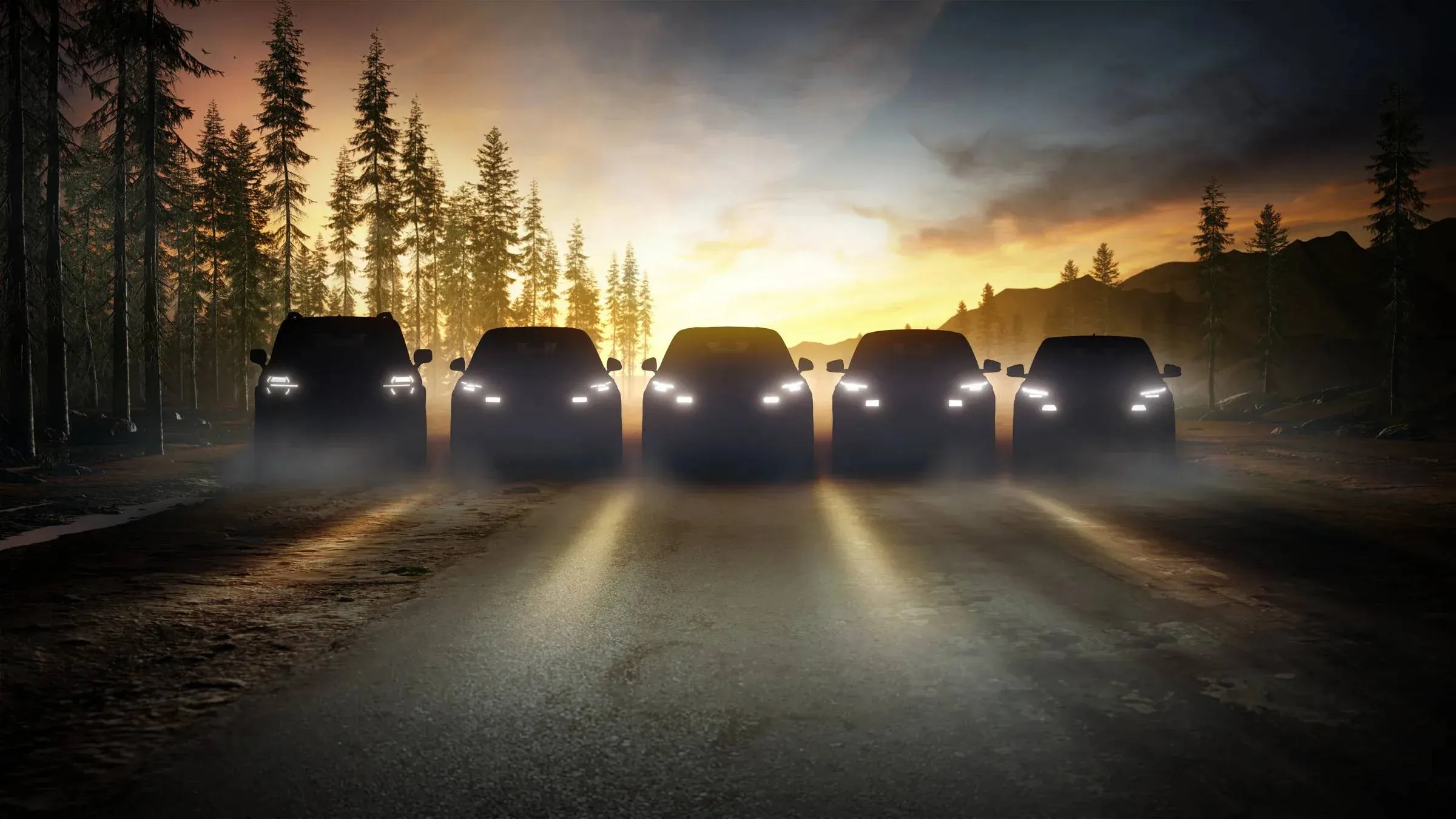 Nell'immagine si vedono i nuovi modelli Ford, ancora non definiti, che usciranno entro il 2029