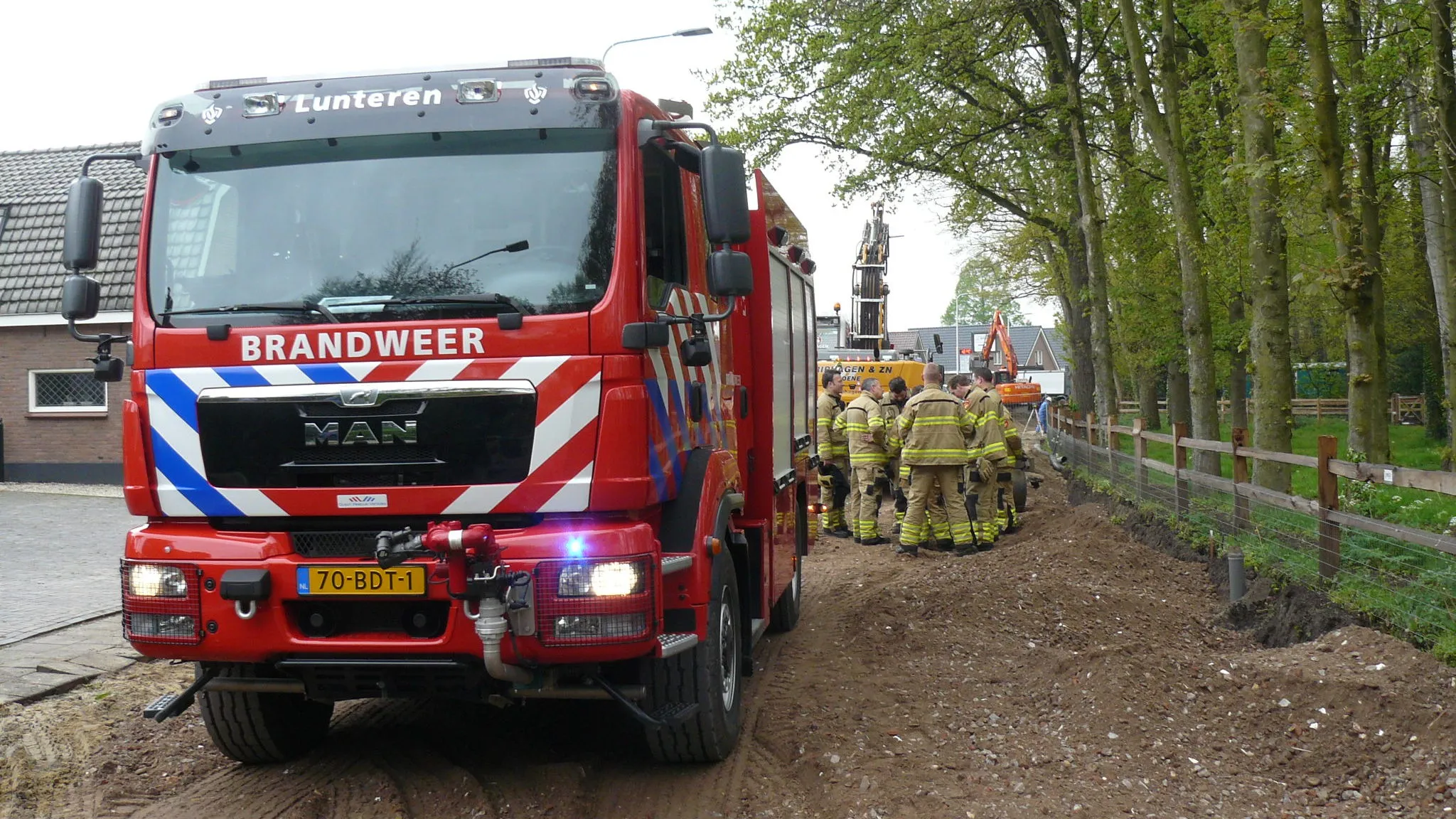 brandweer lunteren op de postweg