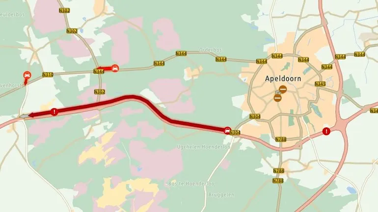 de situatie rond 7 15 uur bron tomtom