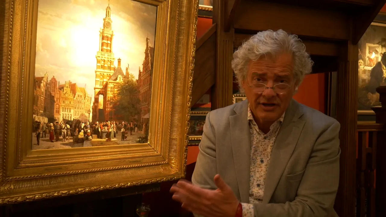 Frank Buunk bij het schilderij van Cornelis Springer foto René Hazeleger (1)