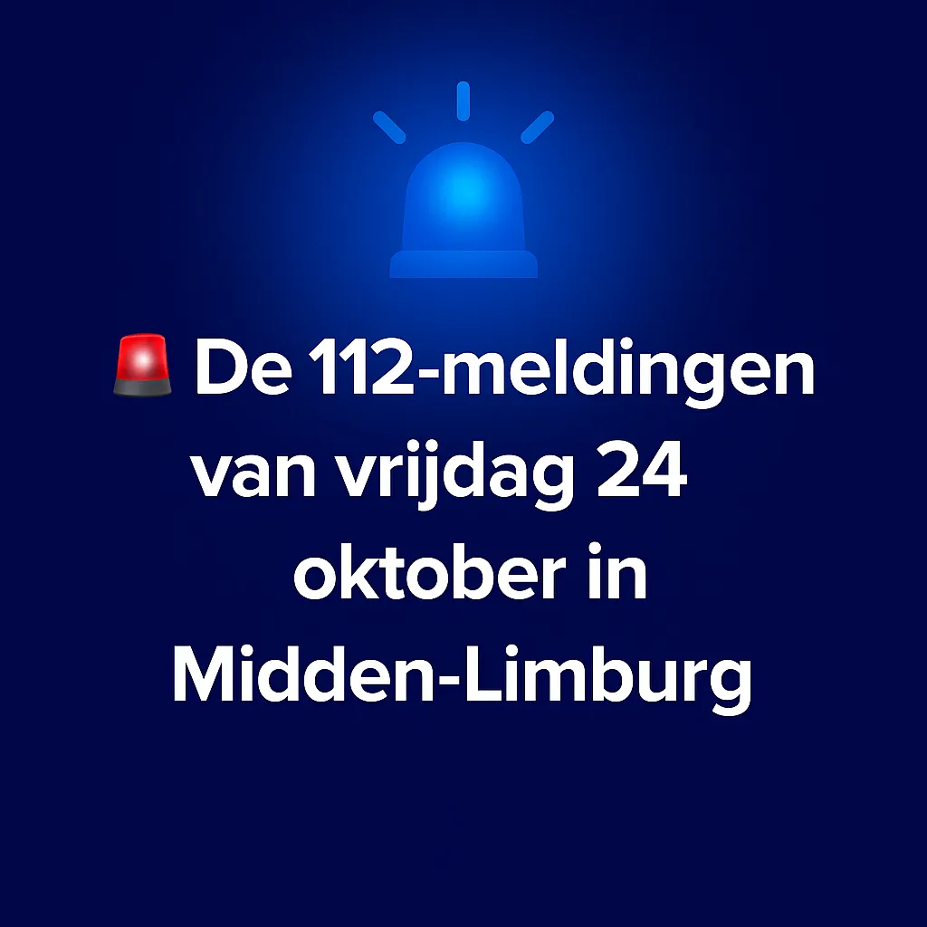 112-meldingen in Limburg op 24 oktober