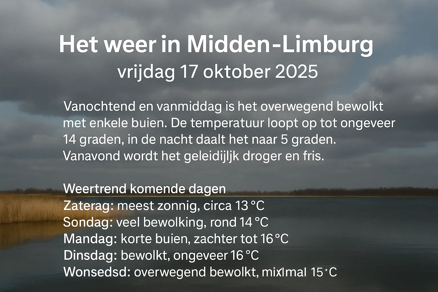 Weerbericht voor Midden-Limburg