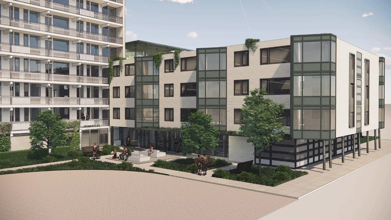 impressie zonneplein achterzijde middel