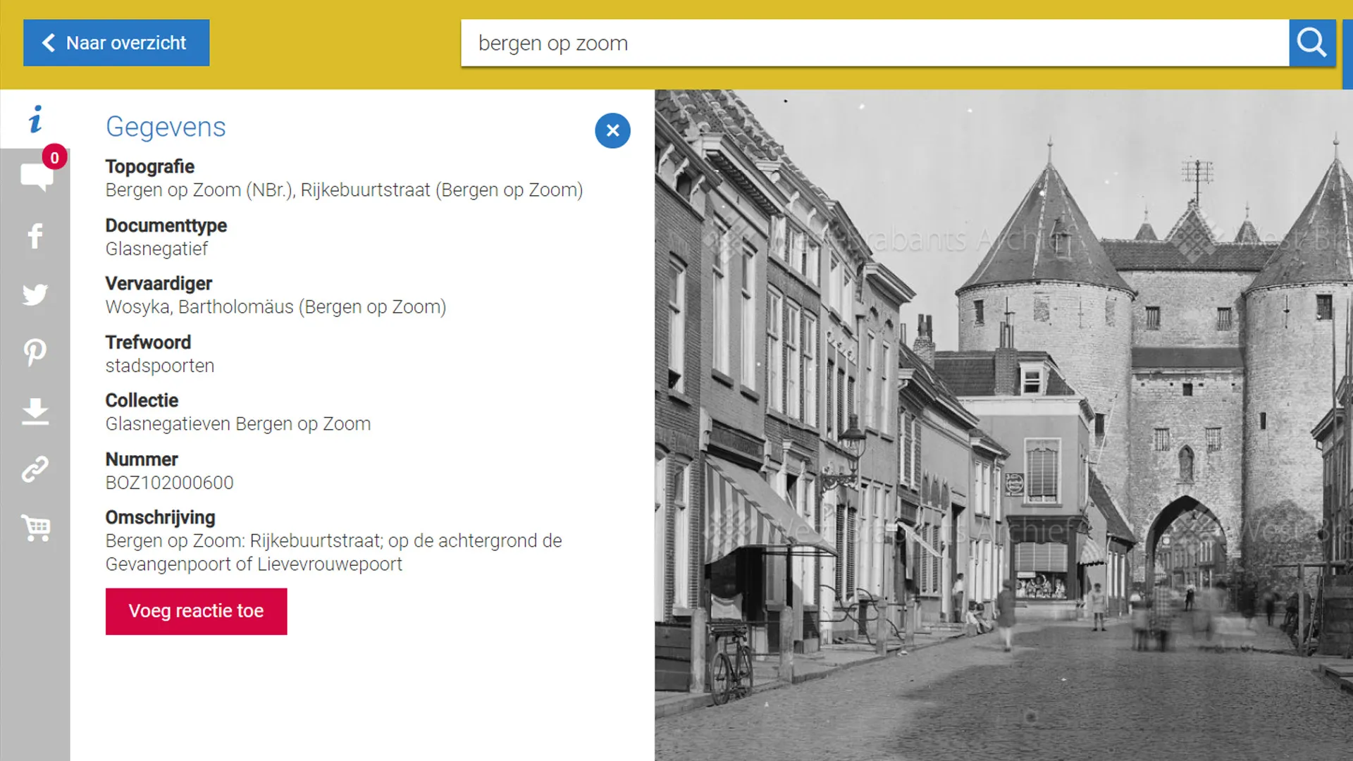 screenshot archief bergen op zoom