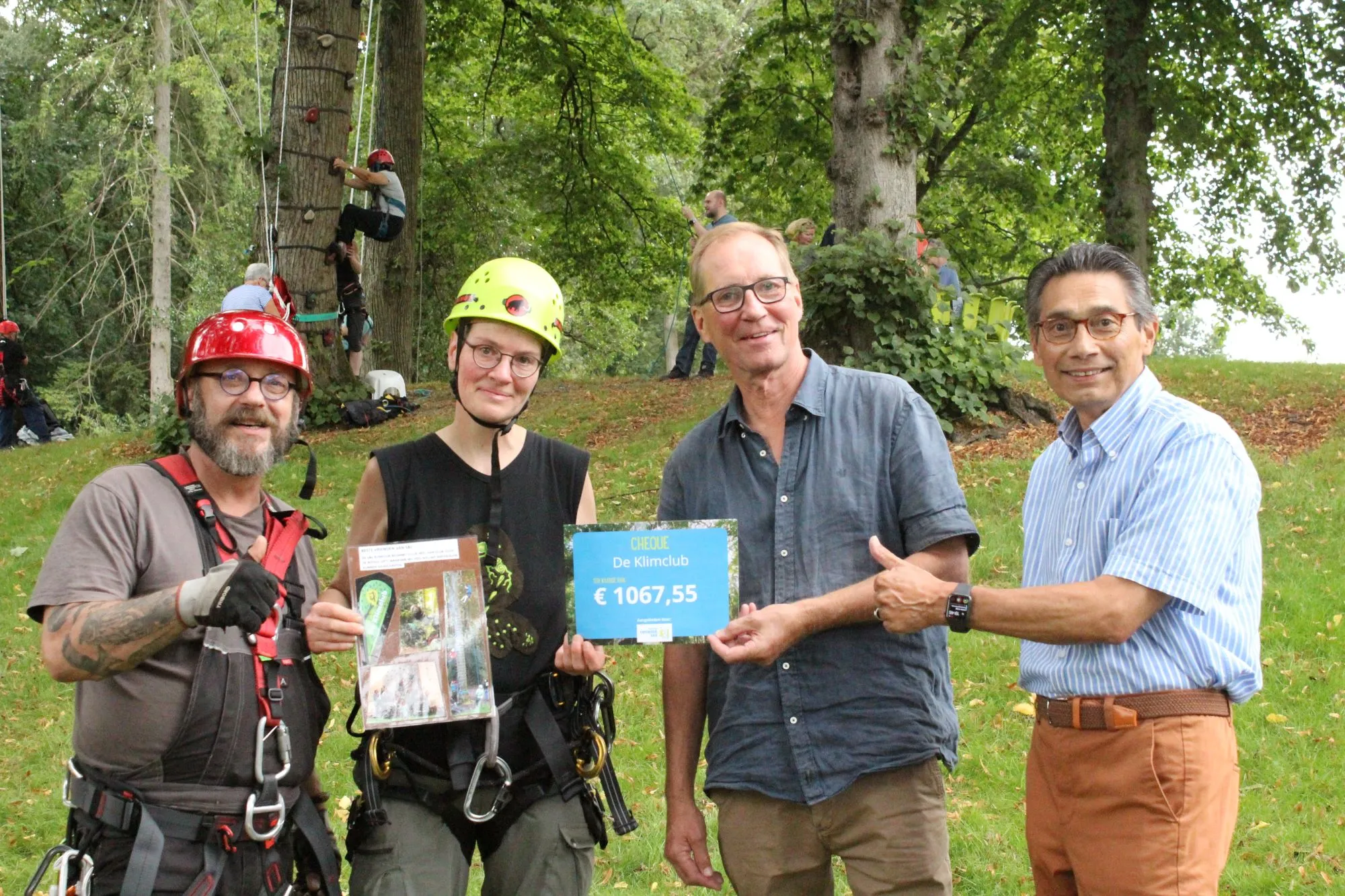 vlnr olaf suchorski wendy nederpel de klimclub henk beukman en frank claessens stichting vrienden van sl zorg