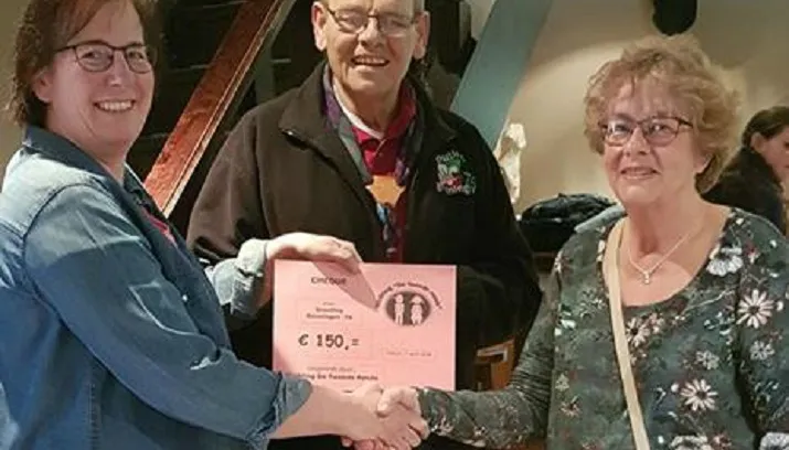 cheque 150 euro stichting de tweede ronde