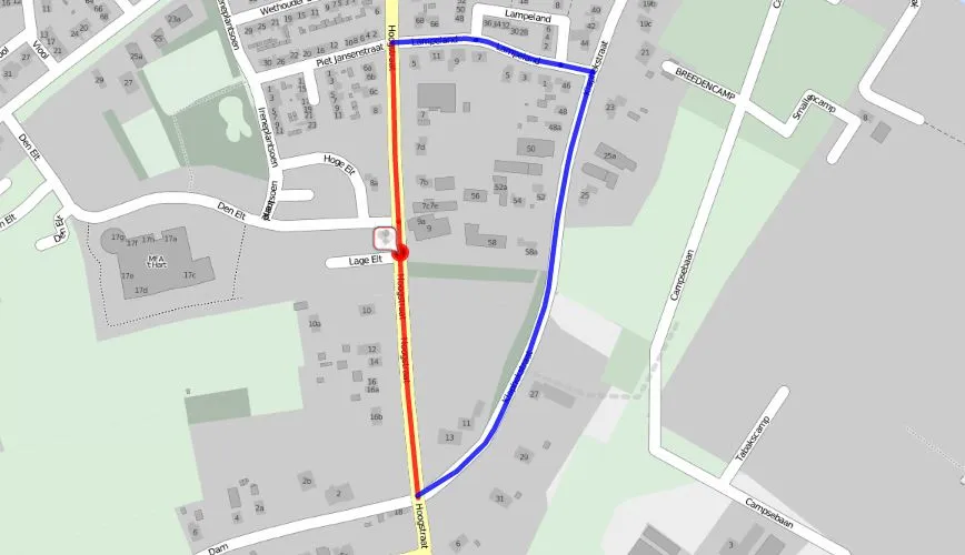 omleiding hoogstraat