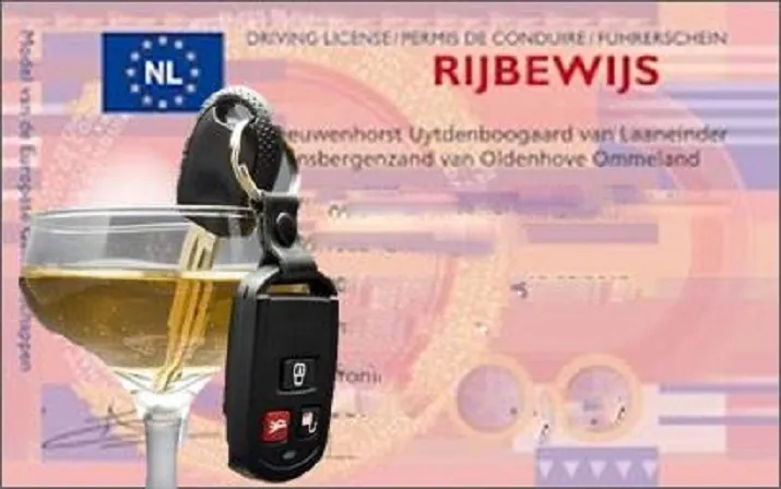 rijbewijs drank autosleutel