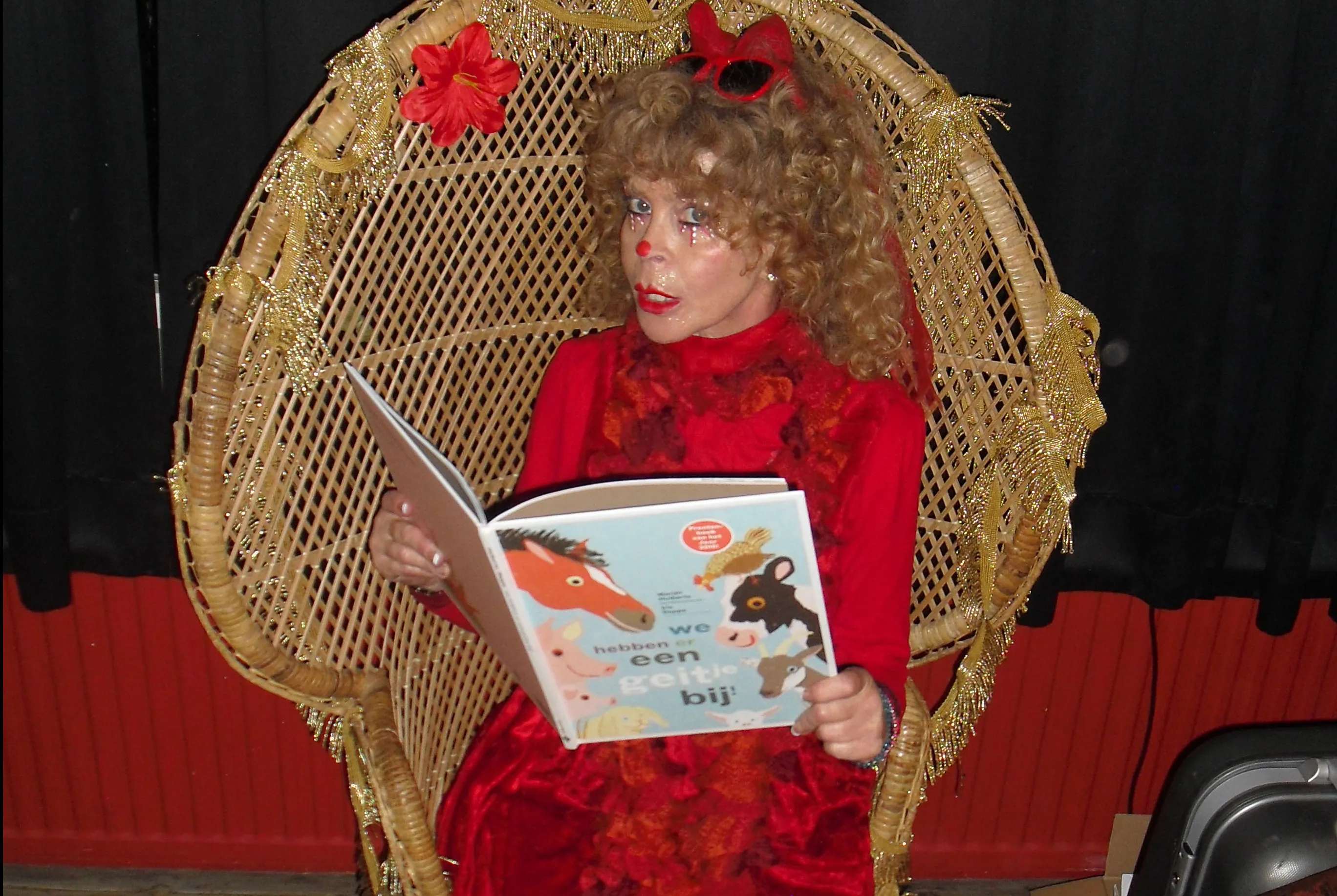 voorleesvoorstelling door theater popi foto van bibliotheek