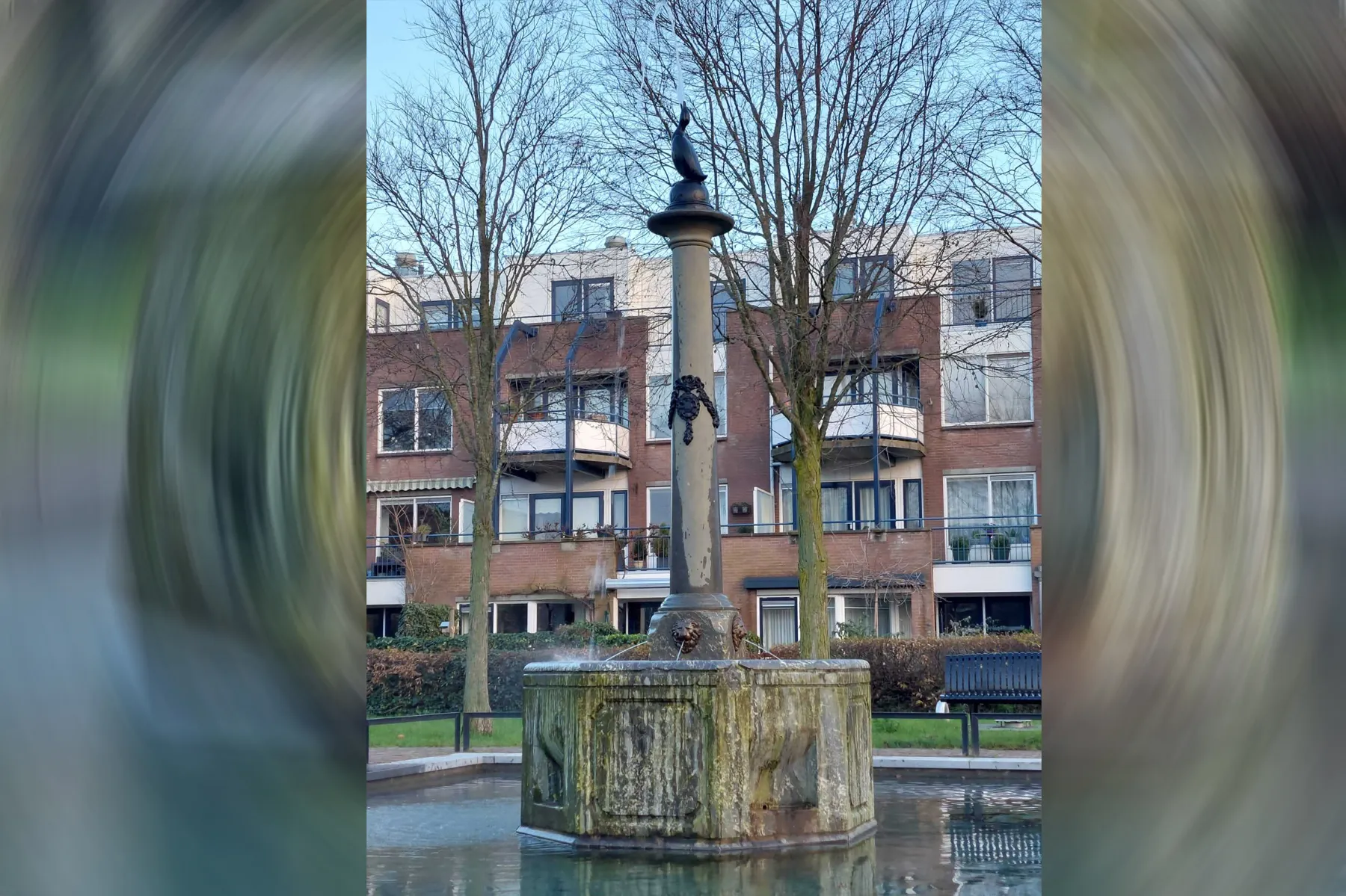 fontein moensplein achtergrond