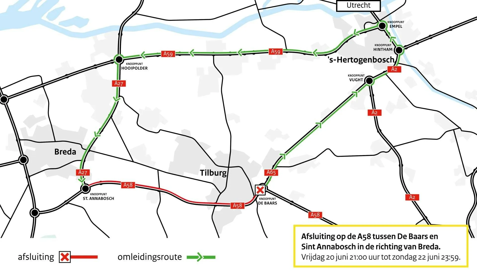 omleidingskaart a58 de baars tilburg reeshof tcm26 345792