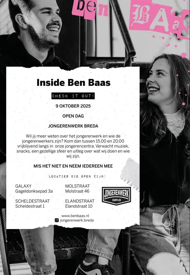 Flyer Jongerenwerk open dag 2025