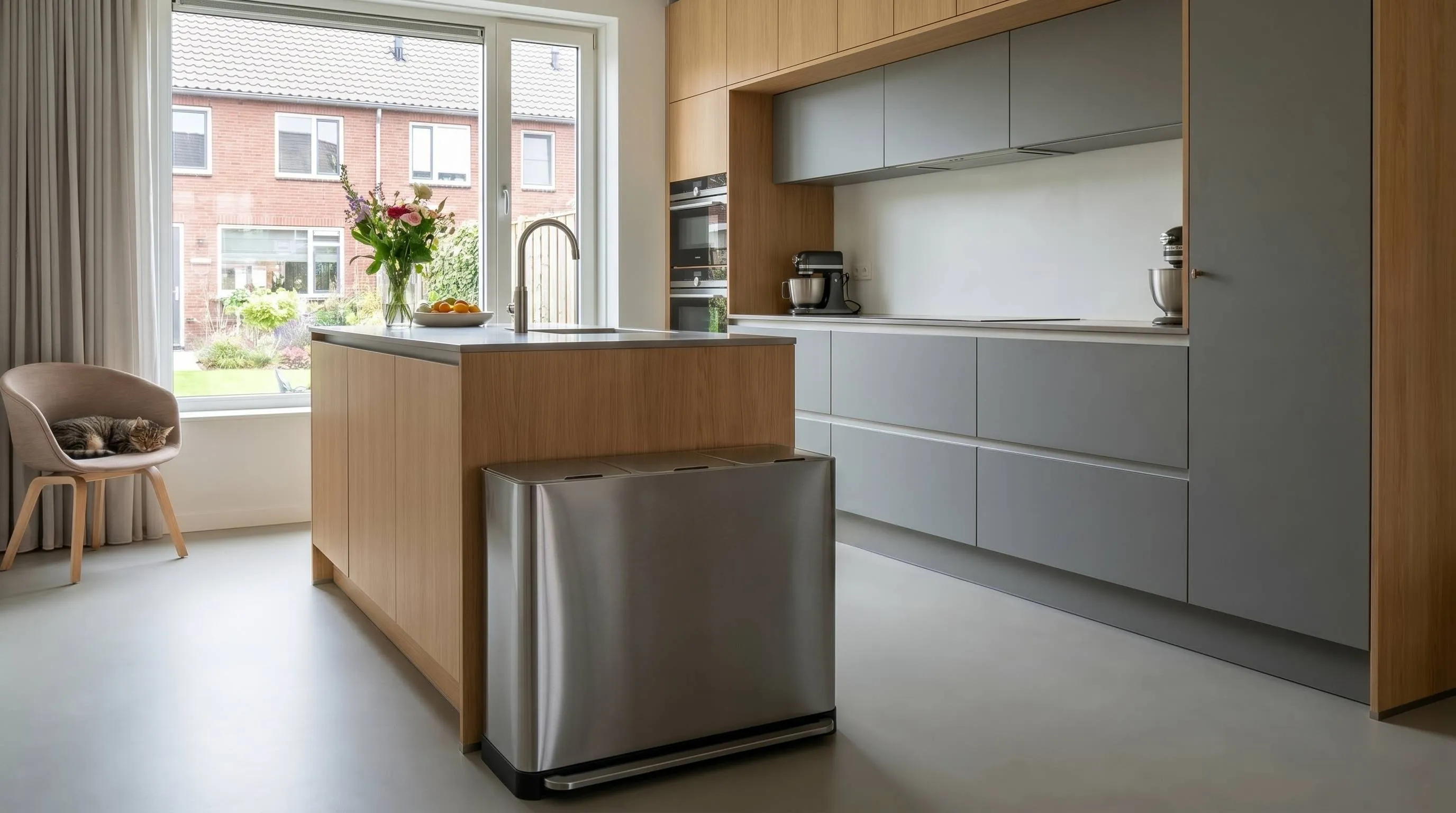 Prullenbak in keuken