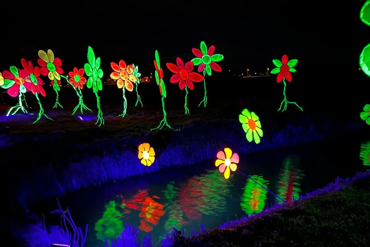 kunst en lichtjespad